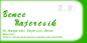 bence majercsik business card